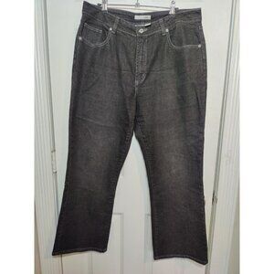 Chico's Platinum Black High Rise Straight/Wide Leg Jeans 2.5 Short (36x28)